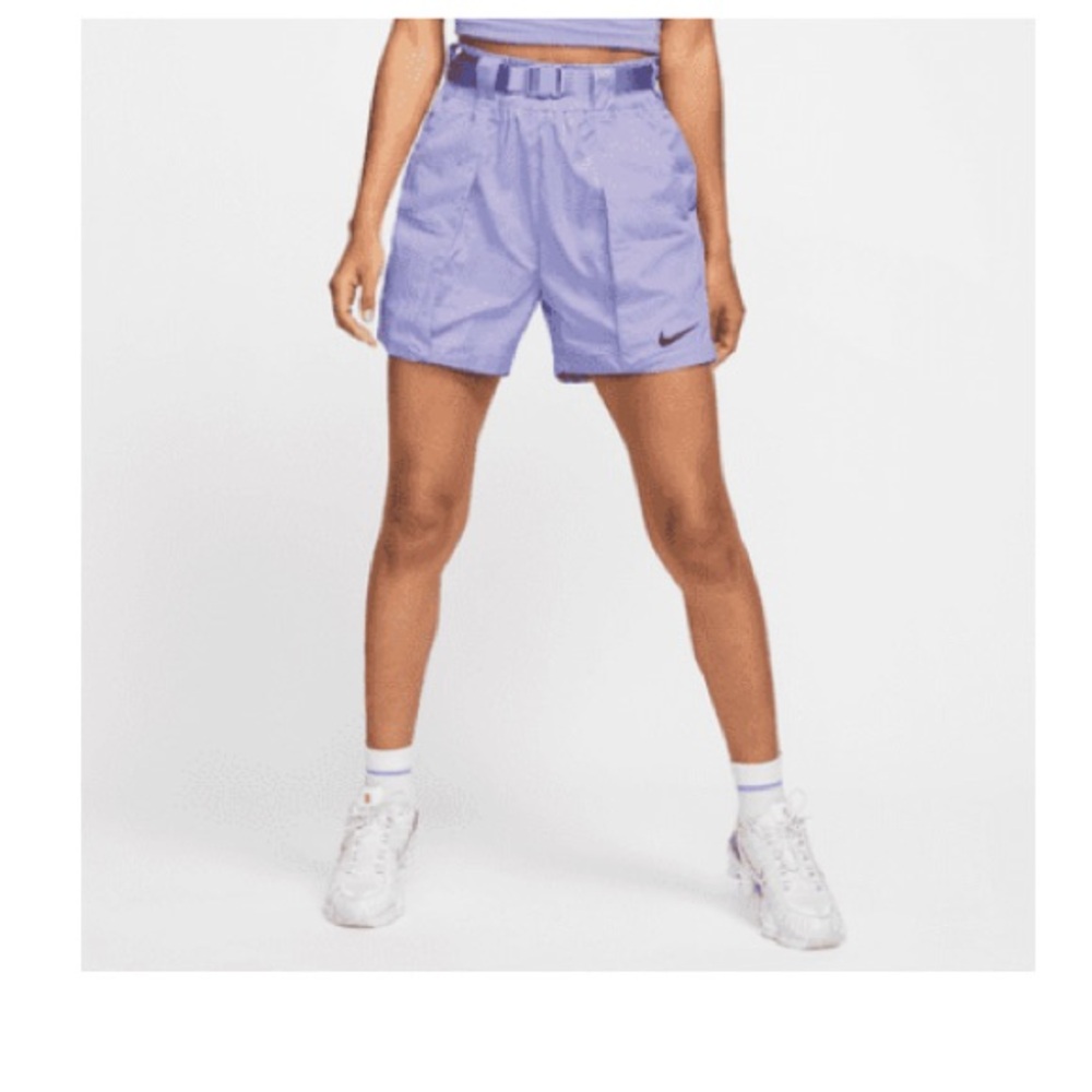 Light Thistle Nike Womens Sportswear Swoosh Woven Shorts